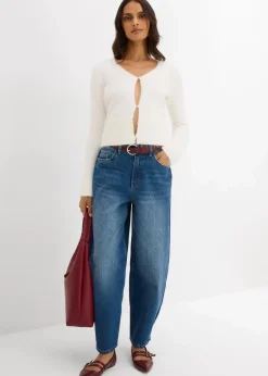 bonprix Bekleidung·Umstandsmode|Strickmode|Feinstrickjacke aus Federgarn wollweiß