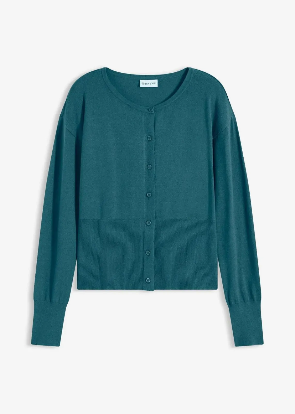 bonprix Pullover & Strickjacken|Strickmode|Feinstrickjacke aus fließendem Viskose-Mix pfeffergrün