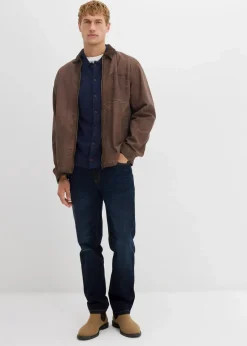 bonprix Große Größen|Pullover & Strickjacken|Feinstrickjacke mit edler Merinowolle, Slim Fit dunkelblau