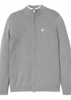 Feinstrickjacke mit Stehkragen und recycelter Baumwolle|bonprix Sale