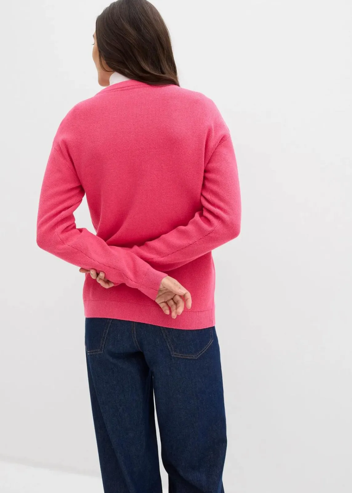 Feinstrickjacke, Rundhals|bonprix New