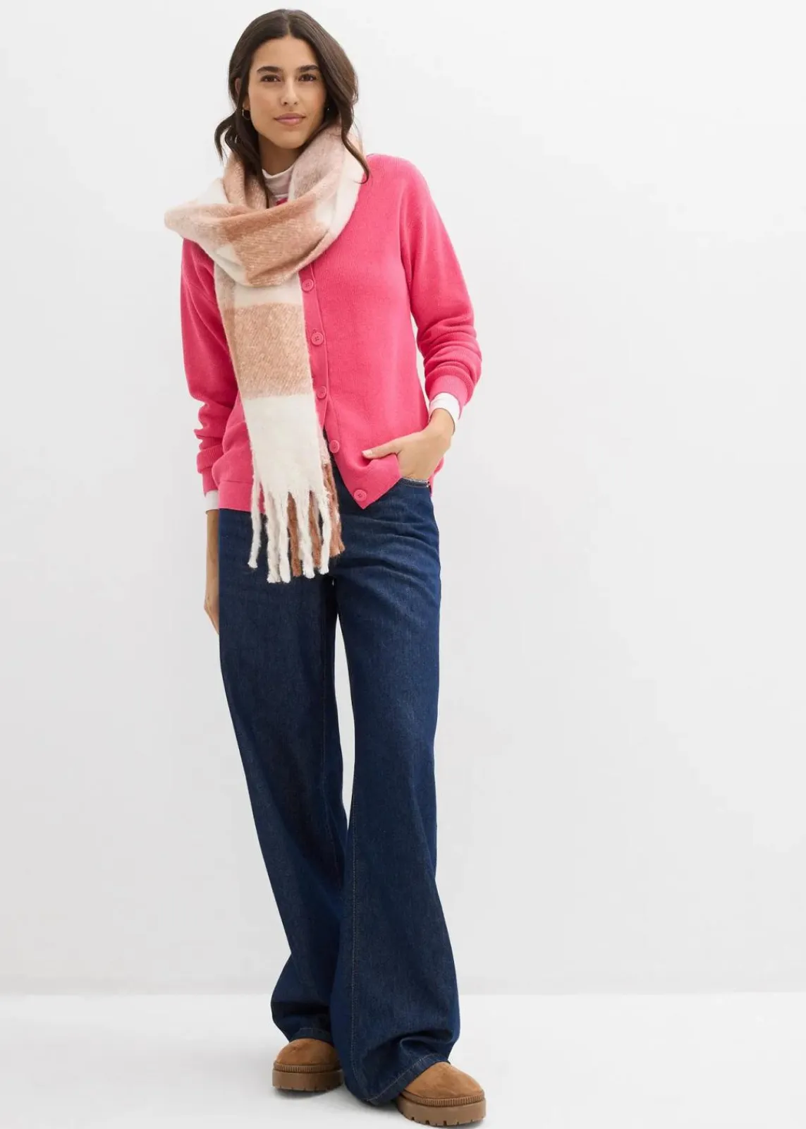 Feinstrickjacke, Rundhals|bonprix New