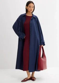 bonprix Bekleidung·Pullover & Strickjacken|Kleider|Feinstrickkleid aus Viskose-Mix ahornrot