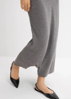 bonprix Bekleidung·Pullover & Strickjacken|Kleider|Feinstrickkleid aus Viskose-Mix grau meliert
