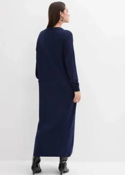 bonprix Bekleidung·Umstandsmode|Bekleidung·Pullover & Strickjacken|Feinstrickkleid aus Viskose-Mix dunkelblau