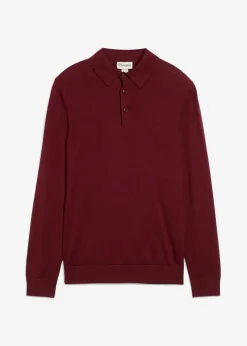 Feinstrick-Polopullover mit edler Merinowolle, Slim Fit|bonprix Discount