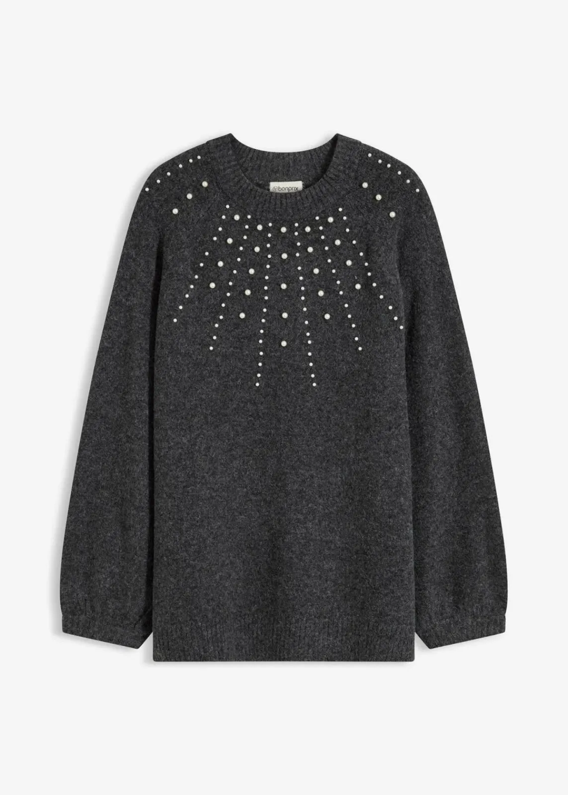 bonprix Bekleidung·Umstandsmode|Strickmode|Feinstrickpullover anthrazit meliert