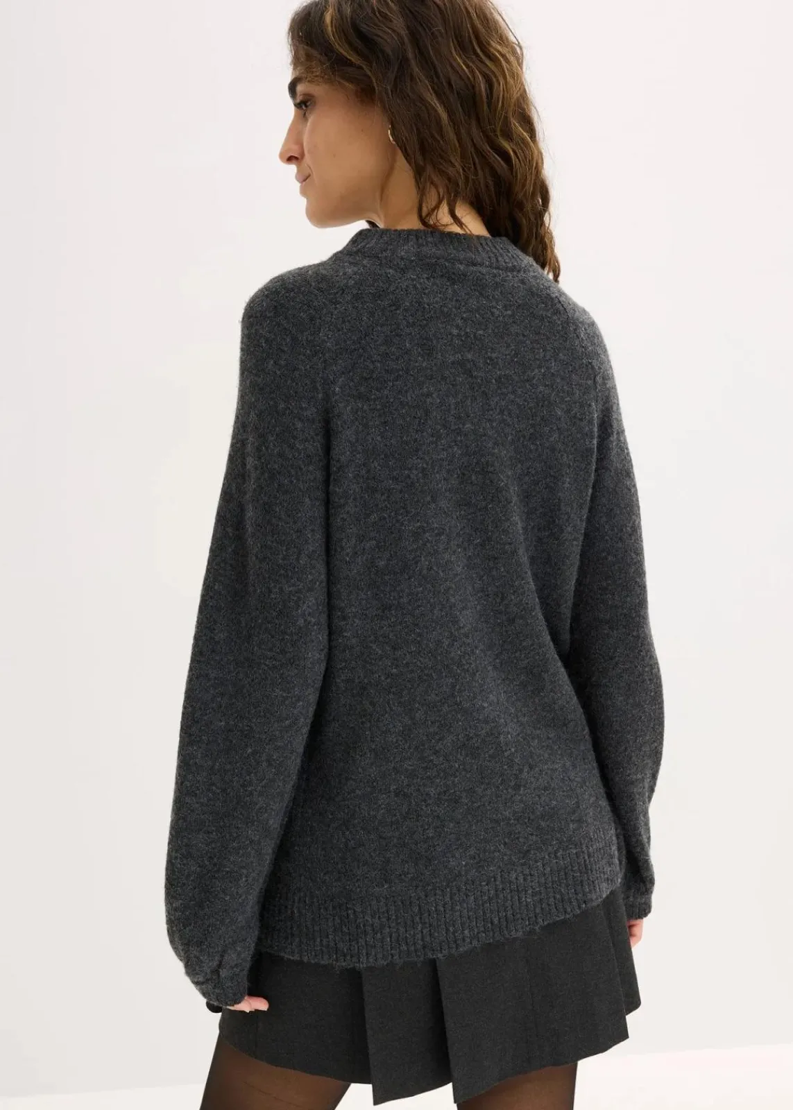 bonprix Bekleidung·Umstandsmode|Strickmode|Feinstrickpullover anthrazit meliert