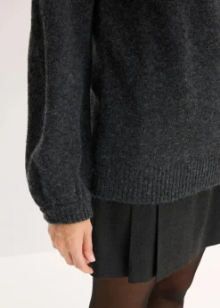 bonprix Bekleidung·Umstandsmode|Strickmode|Feinstrickpullover anthrazit meliert