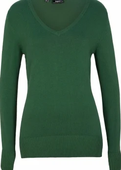 bonprix Bekleidung·Röcke|Bekleidung·Jeans|Feinstrickpullover dunkelgrün