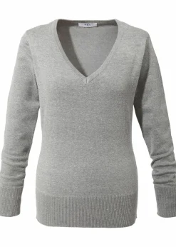 bonprix Strickmode|Pullover & Strickjacken|Feinstrickpullover hellgrau meliert