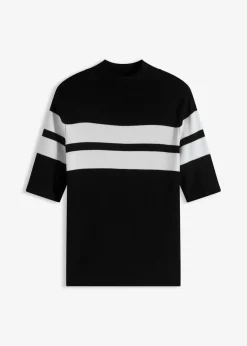 bonprix Bekleidung·Umstandsmode|Bekleidung·Jeans|Feinstrickpullover schwarz/weiß gestreift