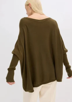 bonprix Bekleidung·Umstandsmode|Bekleidung·Jeans|Feinstrickpullover aus feinem Viskose-Mix erdoliv