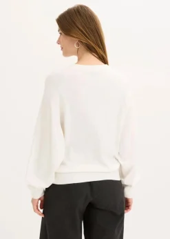 bonprix Bekleidung·Umstandsmode|Bekleidung·Jeans|Feinstrickpullover aus fließendem Viskose-Mix wollweiß