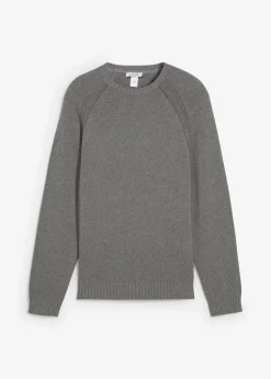 Feinstrickpullover aus recyclingfähiger Baumwolle|bonprix