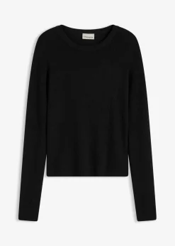 bonprix Bekleidung·Umstandsmode|Bekleidung·Jeans|Feinstrickpullover aus softem Viskose-Mix schwarz