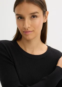 bonprix Bekleidung·Umstandsmode|Bekleidung·Jeans|Feinstrickpullover aus softem Viskose-Mix schwarz