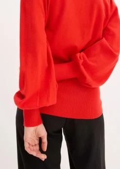 bonprix Bekleidung·Umstandsmode|Bekleidung·Jeans|Feinstrickpullover aus softem Viskose-Mix rot