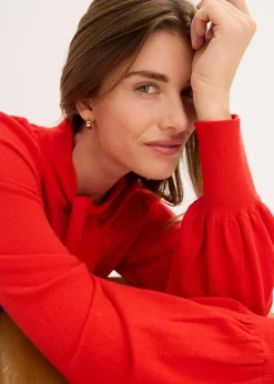 bonprix Bekleidung·Umstandsmode|Bekleidung·Jeans|Feinstrickpullover aus softem Viskose-Mix rot