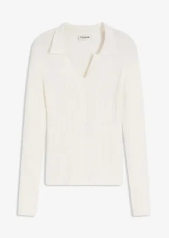 bonprix Bekleidung·Umstandsmode|Strickmode|Feinstrickpullover aus softem Viskose-Mix wollweiß