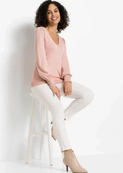 bonprix Bekleidung·Umstandsmode|Pullover & Strickjacken|Feinstrickpullover aus Viskose-Mix vintagerosa