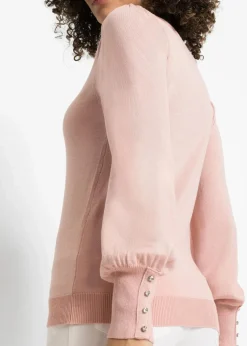 bonprix Bekleidung·Umstandsmode|Pullover & Strickjacken|Feinstrickpullover aus Viskose-Mix vintagerosa