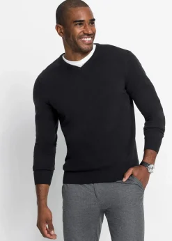 Feinstrickpullover aus weichem Baumwollmix|bonprix New