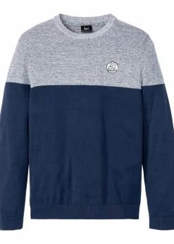 Feinstrickpullover im Colourblocking mit Baumwolle|bonprix Online