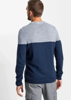 Feinstrickpullover im Colourblocking mit Baumwolle|bonprix Online