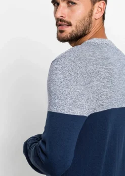 Feinstrickpullover im Colourblocking mit Baumwolle|bonprix Online