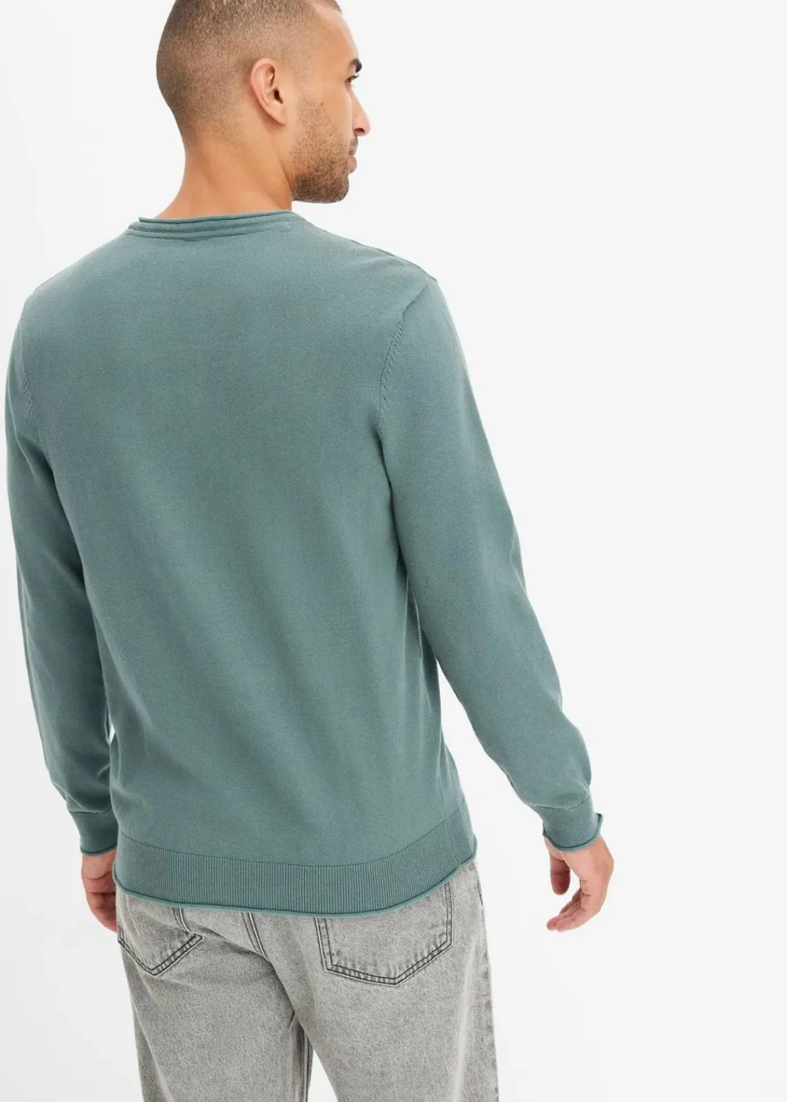 Feinstrickpullover mit 2 in 1 Optik aus weichem Baumwollmix|bonprix Online