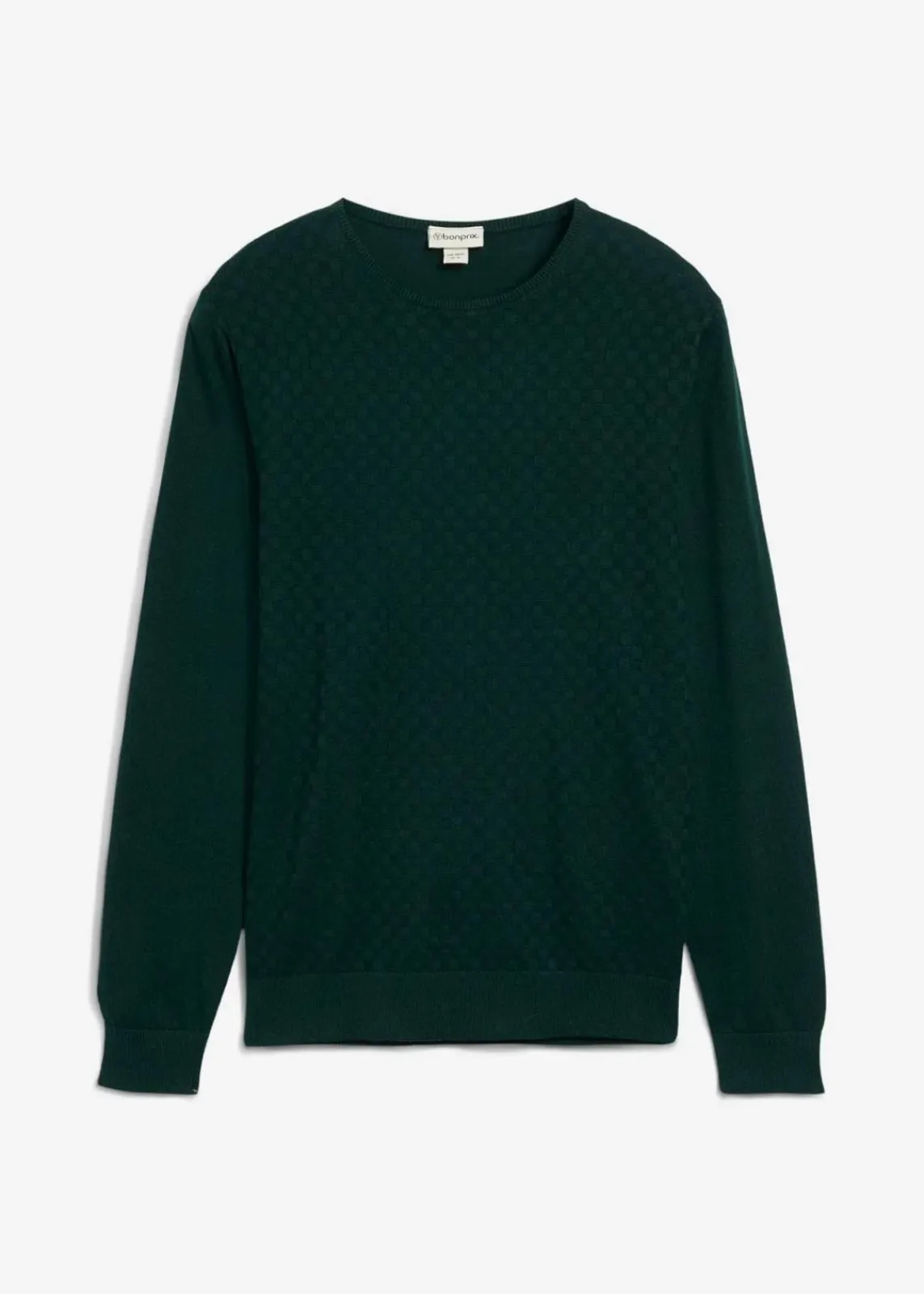 bonprix Große Größen|Pullover & Strickjacken|Feinstrickpullover mit edler Merinowolle tiefgrün