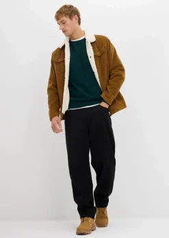 bonprix Große Größen|Pullover & Strickjacken|Feinstrickpullover mit edler Merinowolle tiefgrün