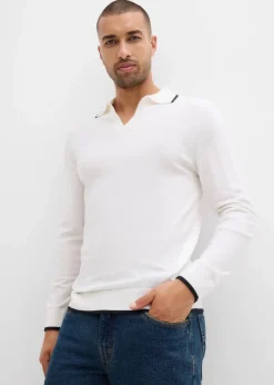 Feinstrickpullover mit Kontrastdetails|bonprix Sale