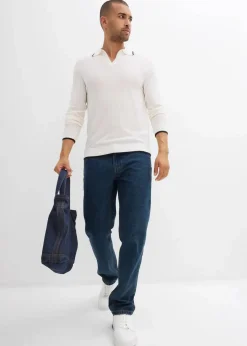 Feinstrickpullover mit Kontrastdetails|bonprix Sale