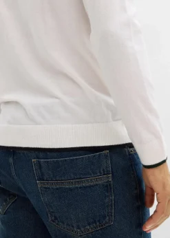 Feinstrickpullover mit Kontrastdetails|bonprix Sale