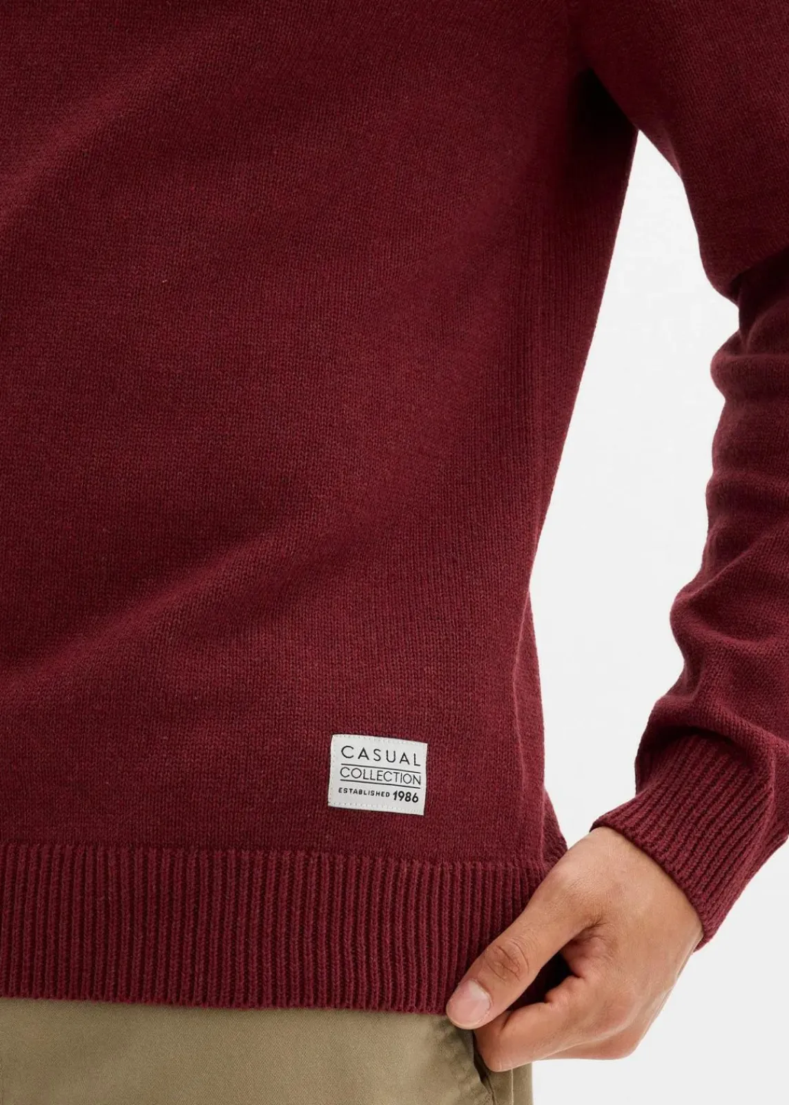 bonprix Pullover & Strickjacken|Basics|Feinstrickpullover mit recycelter Baumwolle ahornrot