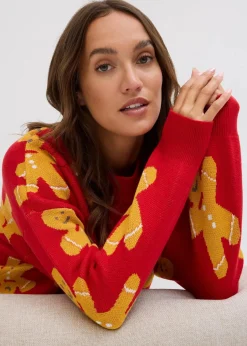 Feinstrickpullover mit Rundhals, oversized|bonprix Hot