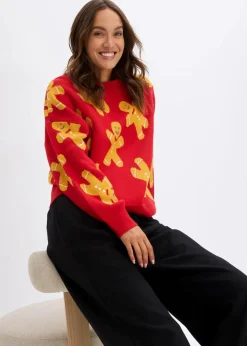 Feinstrickpullover mit Rundhals, oversized|bonprix Hot