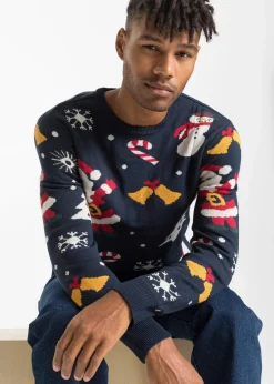 Feinstrickpullover mit Weihnachtsmotiv|bonprix Online