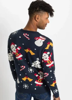 Feinstrickpullover mit Weihnachtsmotiv|bonprix Online