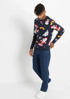 Feinstrickpullover mit Weihnachtsmotiv|bonprix Online
