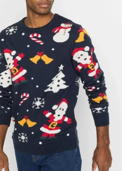 Feinstrickpullover mit Weihnachtsmotiv|bonprix Online