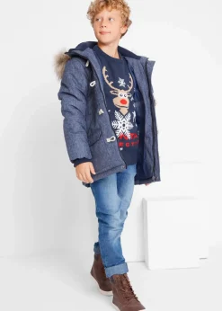 bonprix Jungen 9-16 Jahre·Sweat & Strick|Jungen 2-8 Jahre·Sweat & Strick|Feinstrickpullover mit Weihnachtsmotiv dunkelblau