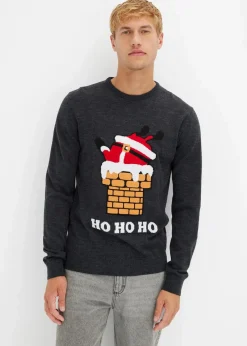 Feinstrickpullover mit Weihnachtsmotiv|bonprix Clearance