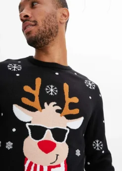 Feinstrickpullover mit Weihnachtsmotiv|bonprix Sale