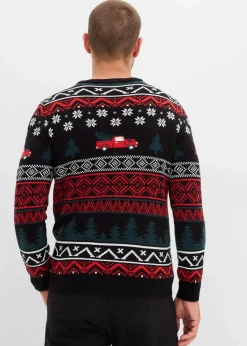 Feinstrickpullover mit Weihnachtsmotiv|bonprix Hot