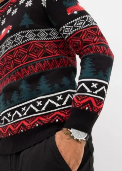 Feinstrickpullover mit Weihnachtsmotiv|bonprix Hot