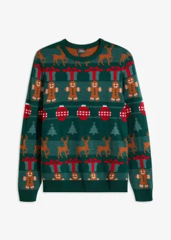Feinstrickpullover mit Weihnachtsmotiv|bonprix Online