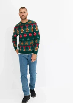 Feinstrickpullover mit Weihnachtsmotiv|bonprix Online